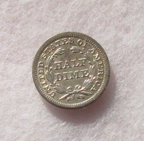 1845 RPD Half Dime AU50 - reserved for Mike Davis