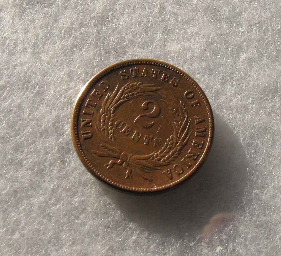 1866 Two Cent  XF-45