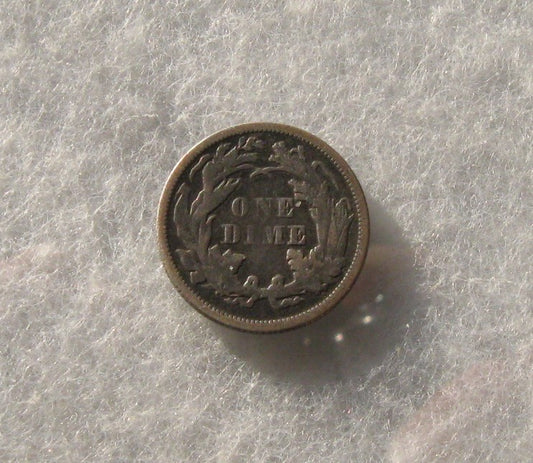 1873 Arrows Seated Liberty Dime VF-30