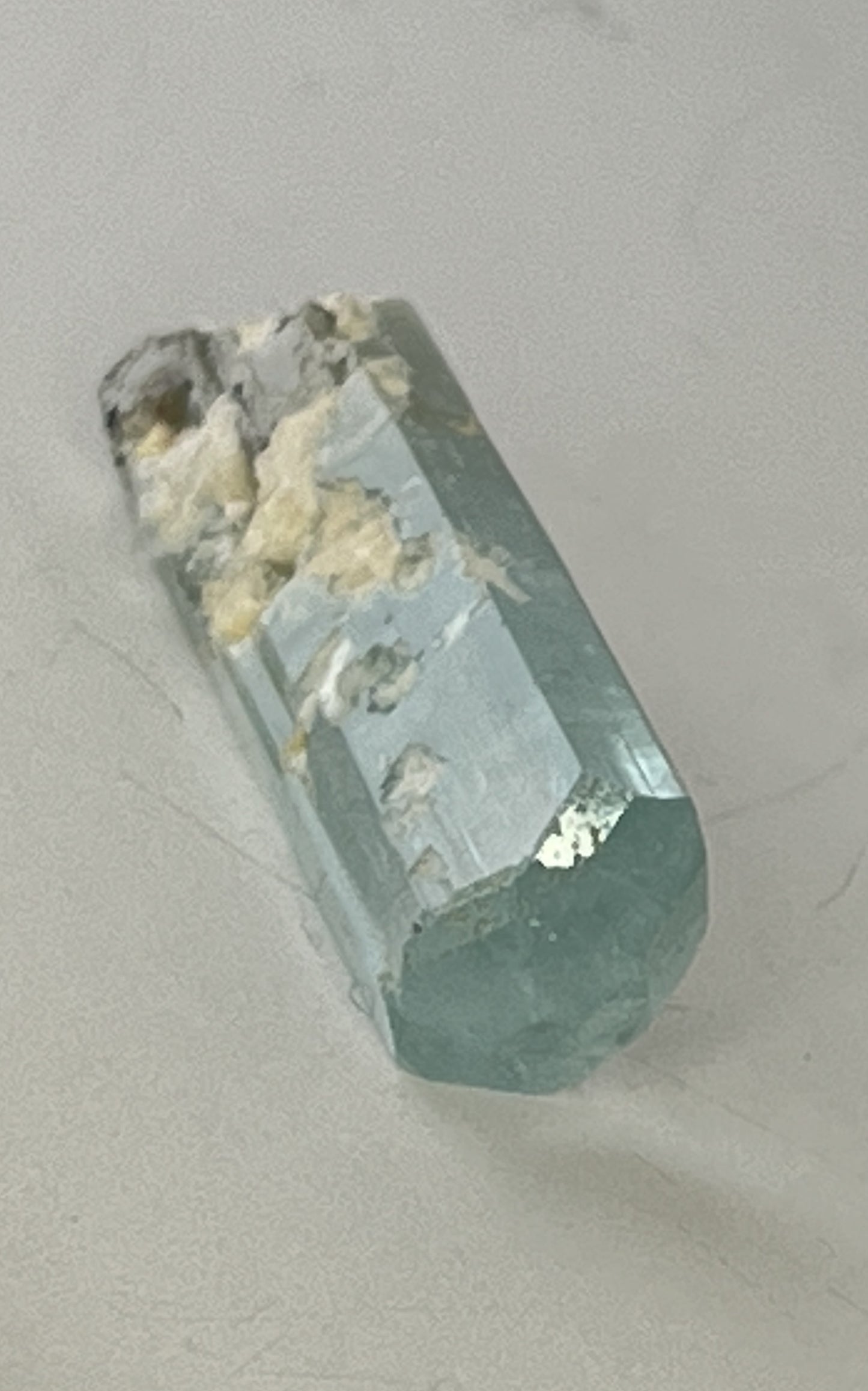 Aquamarine with black tourmaline/schorl 13 - Pakistan