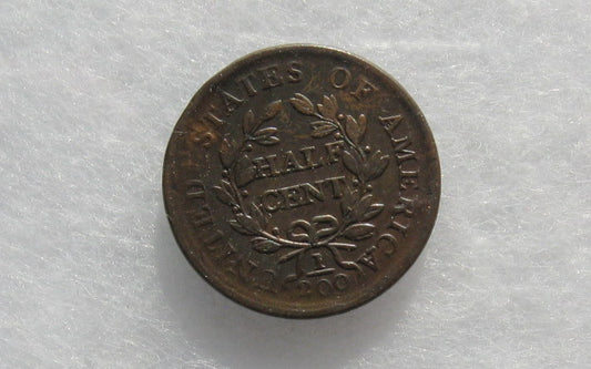 1804 Draped Bust Half Cent XF-40 | Of Coins & Crystals