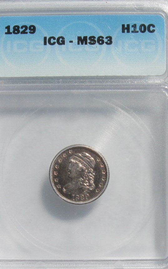 1829 Capped Bust Half Dime ICG MS-63