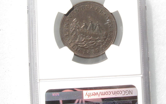 HT-22 Hard Times Token NGC MS-62 | Of Coins & Crystals