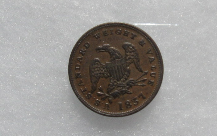 HT-73 Half Cent Worth of Pure Copper MS-60 BN | Of Coins & Crystals