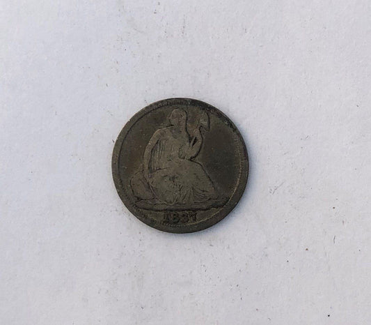 1837 Small date no stars Half Dime G-6 | Of Coins & Crystals