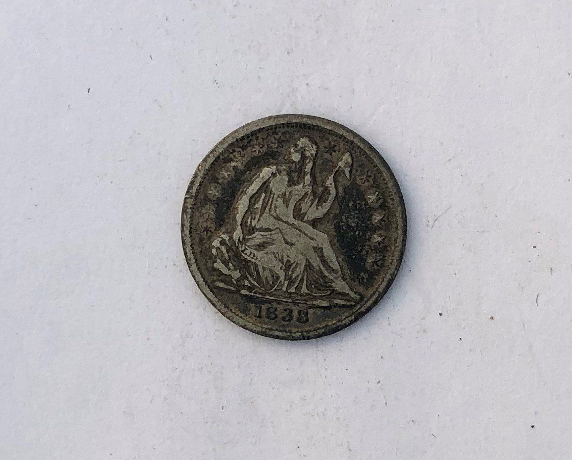 1838 Small stars Half Dime VG-10 | Of Coins & Crystals