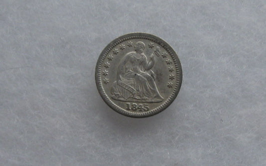 1845/45 Seated Liberty Half Dime AU-50