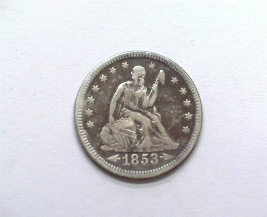 1853O Seated Liberty Quarter VF-35 | Of Coins & Crystals