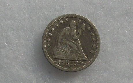 1853 Seated Liberty Quarter XF-45 | Of Coins & Crystals