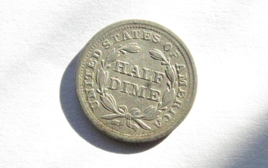 1857 Half Dime XF-40 | Of Coins & Crystals