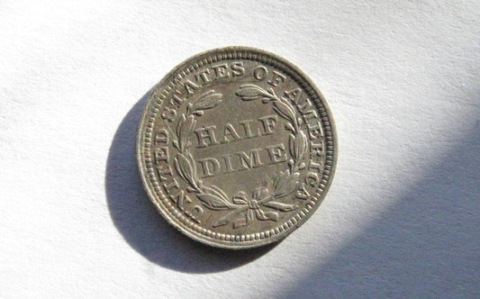 1858 Half Dime AU-53 | Of Coins & Crystals