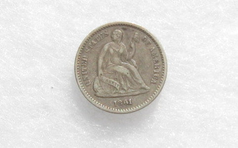 1861 Half Dime XF-40 | Of Coins & Crystals