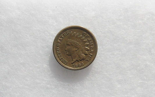 1863 Copper Nickel Indian Cent AU-55 | Of Coins & Crystals