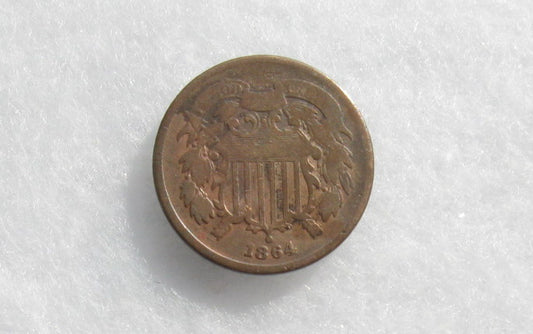 1864 Two Cents F-12 | Of Coins & Crystals
