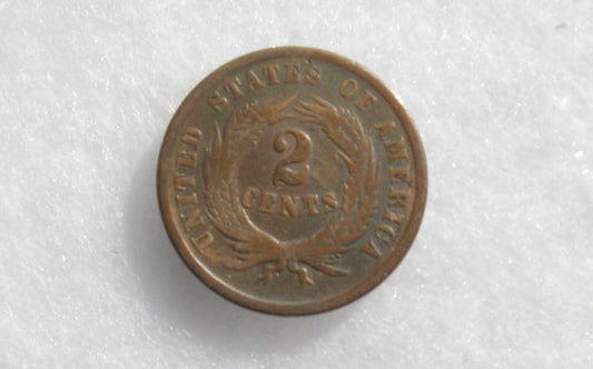 1864 Two Cents F-12 | Of Coins & Crystals