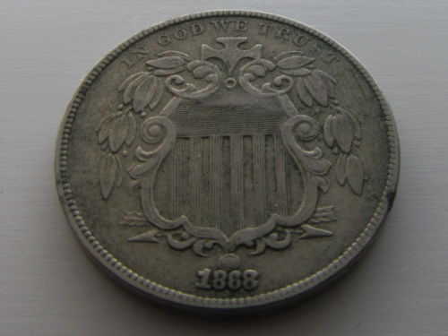 1868 Shield Nickel XF-40 | Of Coins & Crystals