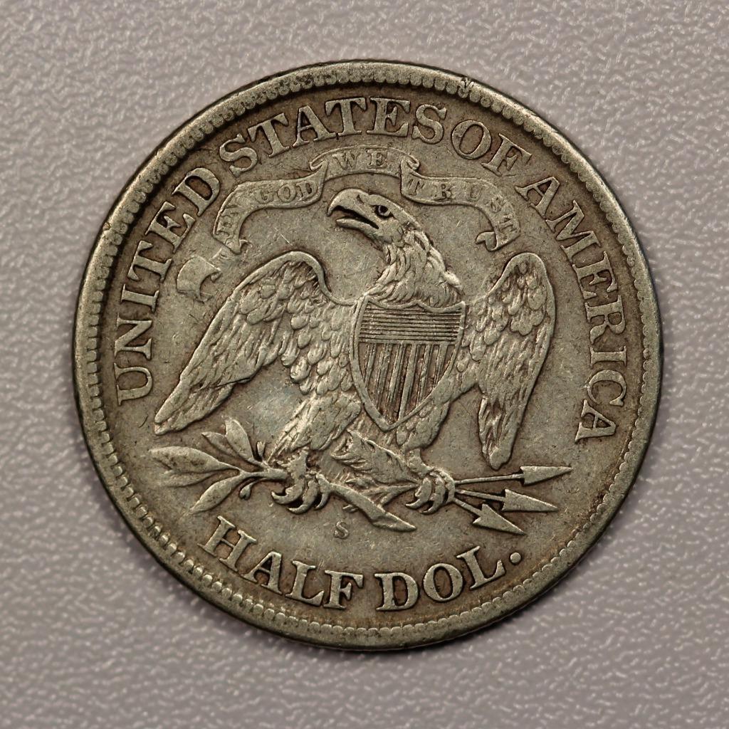1870S Seated Liberty Half Dollar VF-30 | Of Coins & Crystals