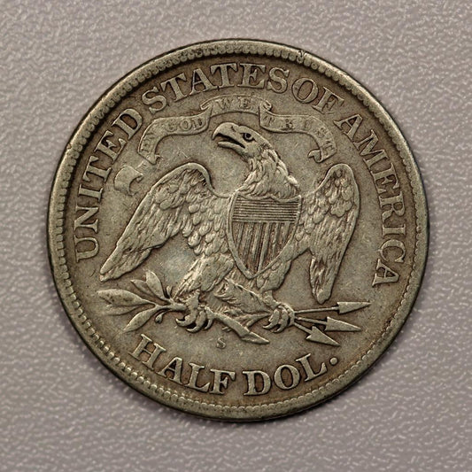 1870S Seated Liberty Half Dollar VF-30 | Of Coins & Crystals