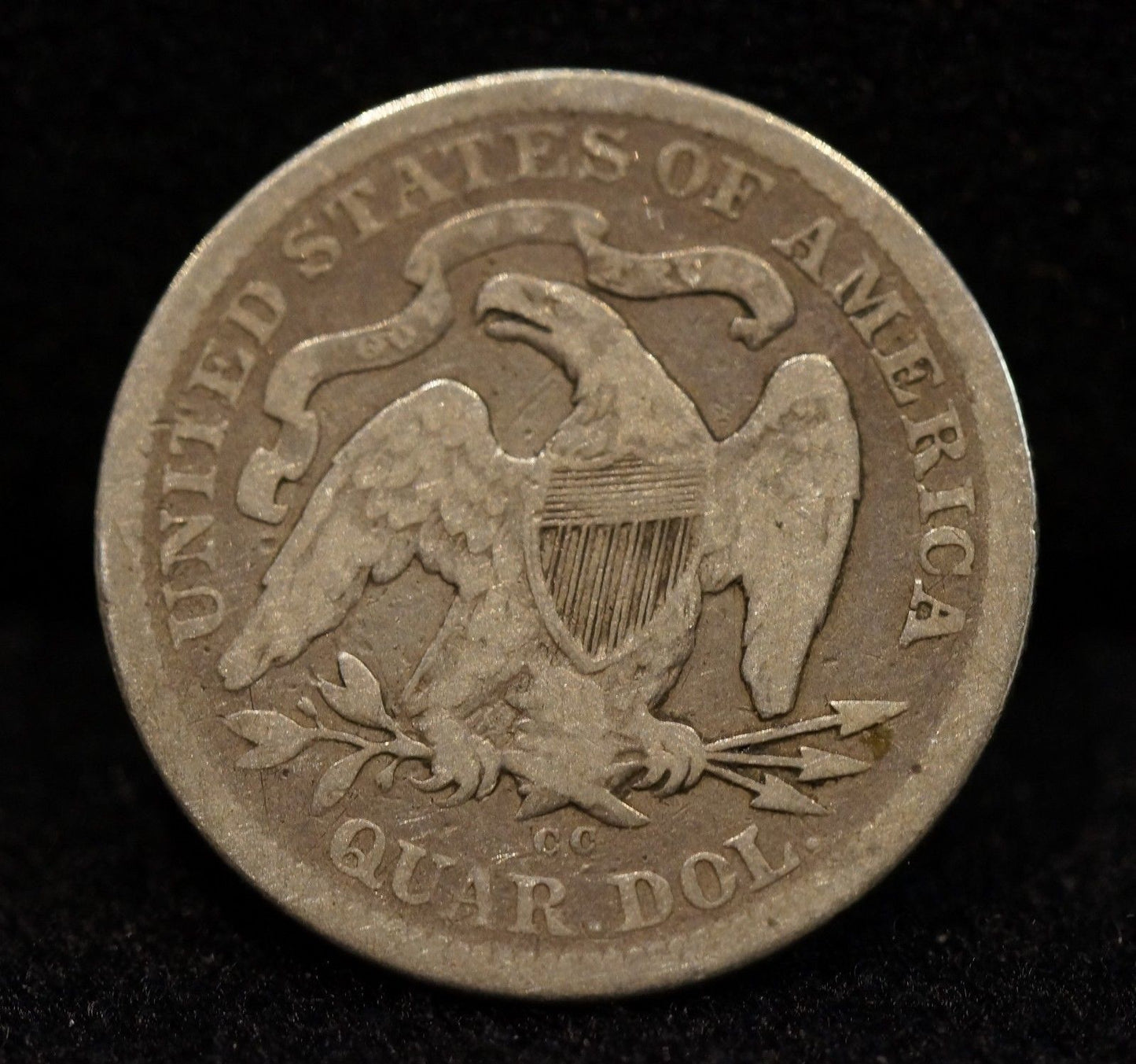 1876-CC Seated Liberty Quarter VG10 | Of Coins & Crystals