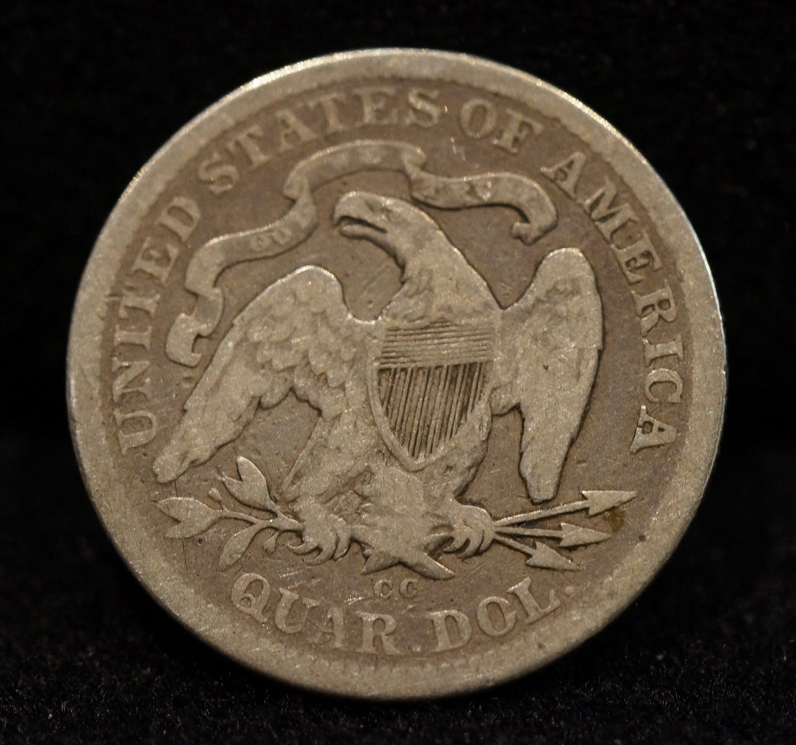 1876-CC Seated Liberty Quarter VG10 | Of Coins & Crystals