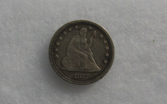 1877-S  Seated Liberty Quarter VF-30 | Of Coins & Crystals
