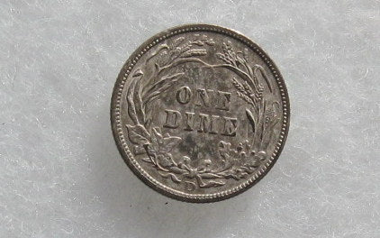 1908D Barber Dime AU-50 | Of Coins & Crystals