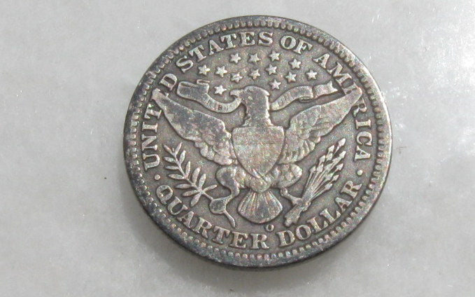 1909-O Barber Quarter F-12 | Of Coins & Crystals