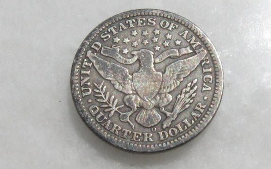 1909-O Barber Quarter F-12 | Of Coins & Crystals