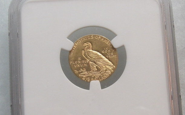 1911 Indian Head Quarter Eagle  NGC Unc Details | Of Coins & Crystals