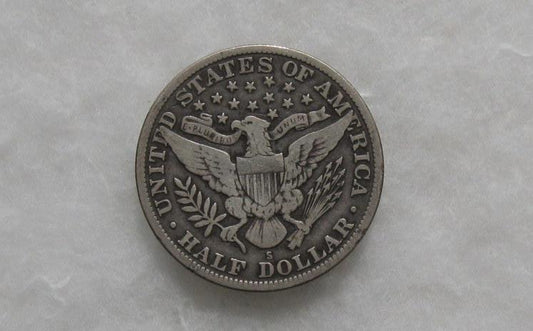 1913S Barber Half Dollar F-15 | Of Coins & Crystals