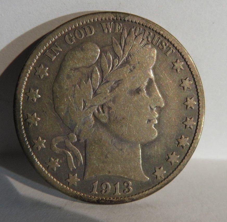 1913S Barber Half Dollar F-15 | Of Coins & Crystals