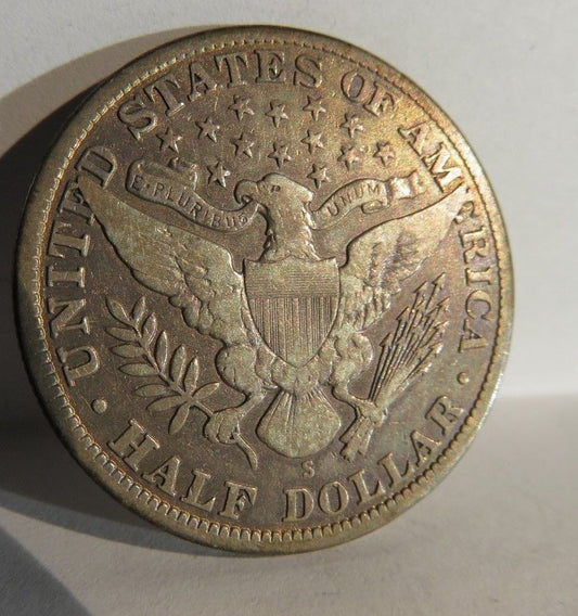 1913S Barber Half Dollar F-15 | Of Coins & Crystals