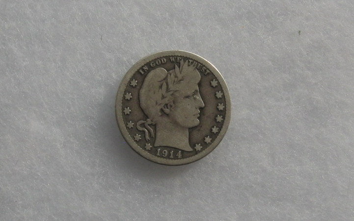 1914-S Barber Quarter VG-8 | Of Coins & Crystals