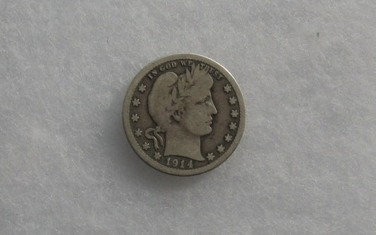 1914-S Barber Quarter VG-8 | Of Coins & Crystals