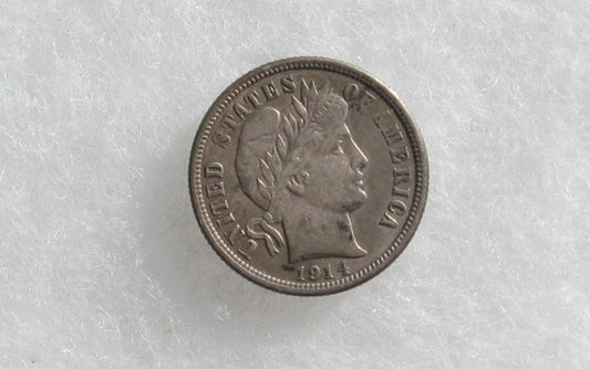 1914 Barber Dime AU-50 | Of Coins & Crystals