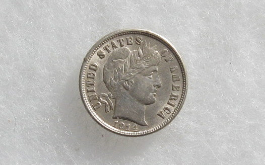 1914D Barber Dime MS-60 | Of Coins & Crystals