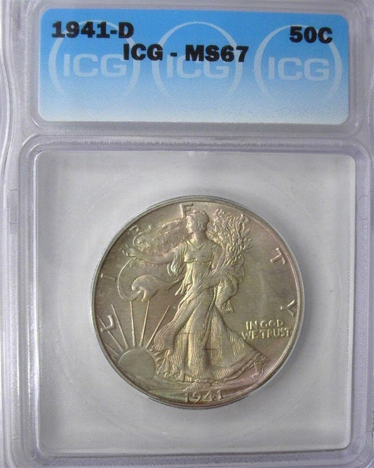 1941D Walking Liberty Half Dollar ICG MS-67 | Of Coins & Crystals