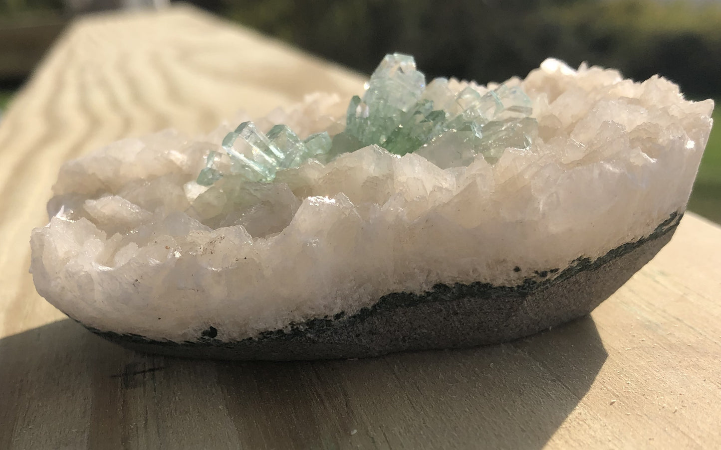 Light Green Apophyllite on White Matrix | Of Coins & Crystals