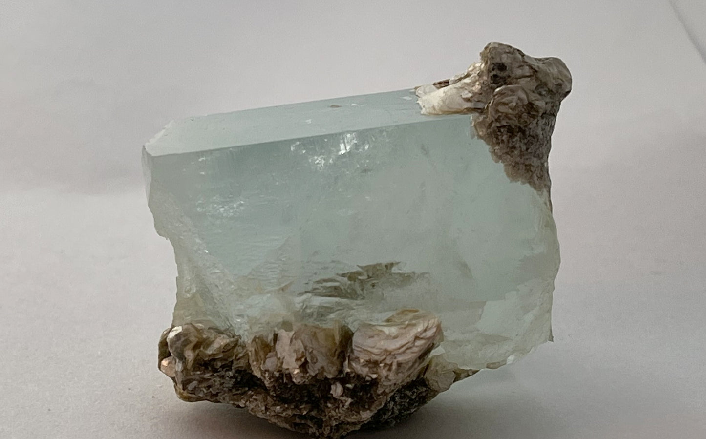 Aquarmarine w/ Muscovite 8 - Pakistan | Of Coins & Crystals