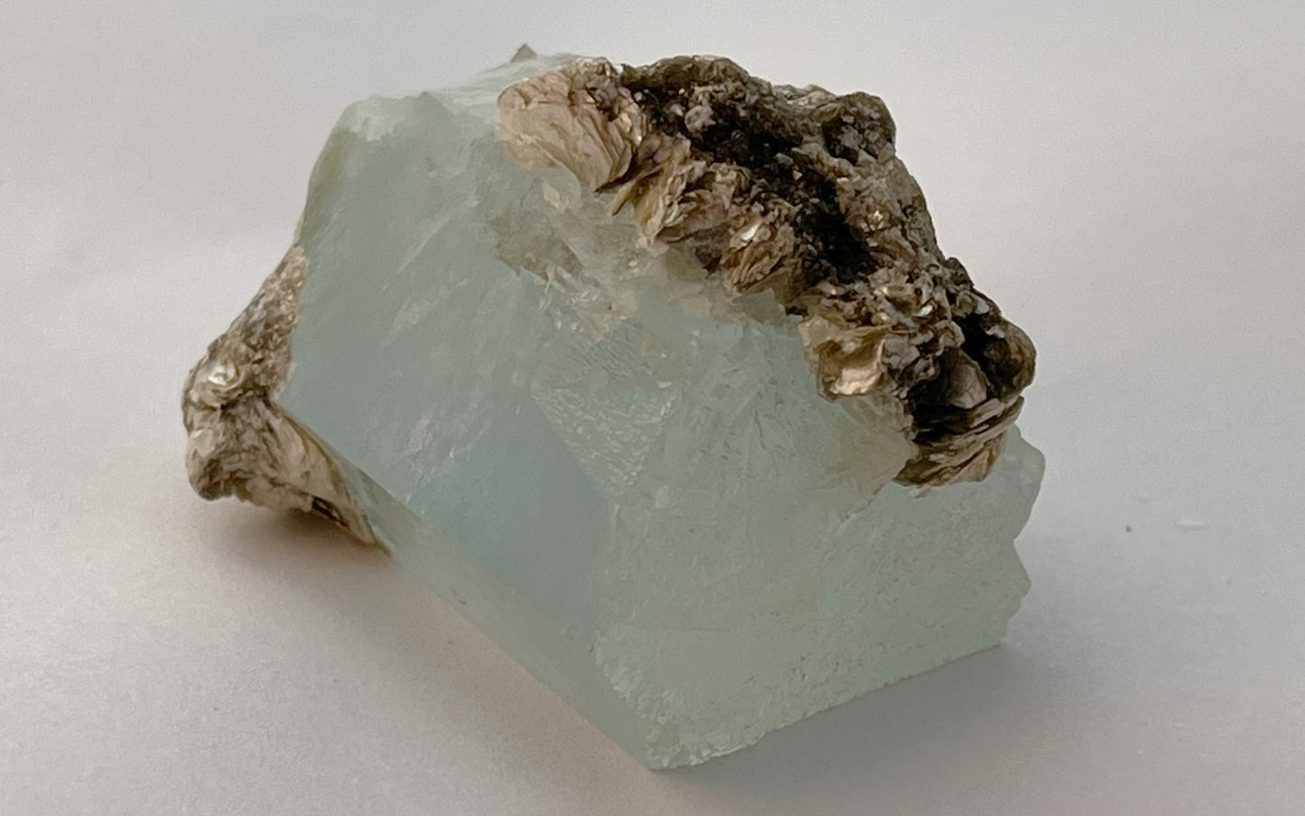 Aquarmarine w/ Muscovite 8 - Pakistan | Of Coins & Crystals