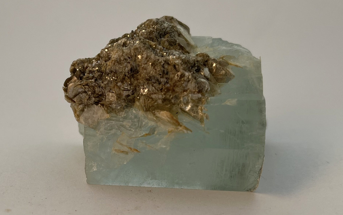 Aquarmarine w/ Muscovite 8 - Pakistan | Of Coins & Crystals