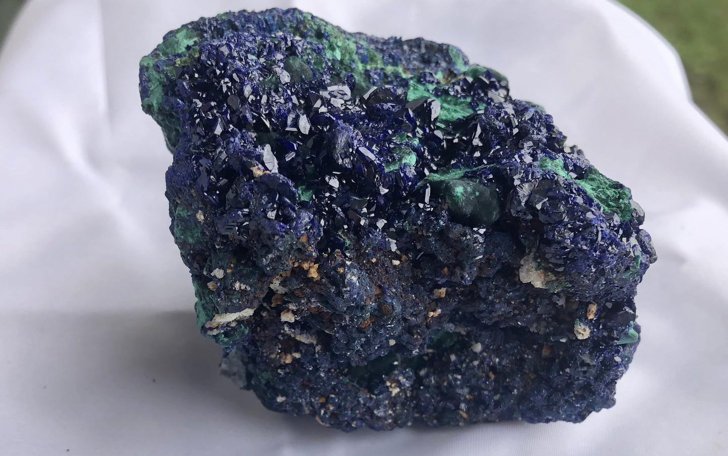 Azurite, Malachite 1 - Sepon Mine, Laos | Of Coins & Crystals