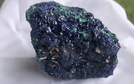 Azurite, Malachite 1 - Sepon Mine, Laos | Of Coins & Crystals