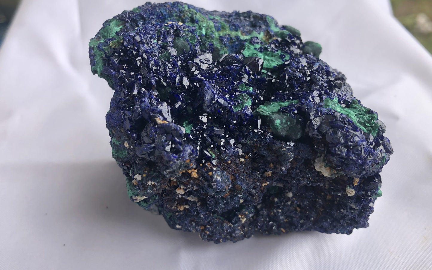 Azurite, Malachite 1 - Sepon Mine, Laos | Of Coins & Crystals