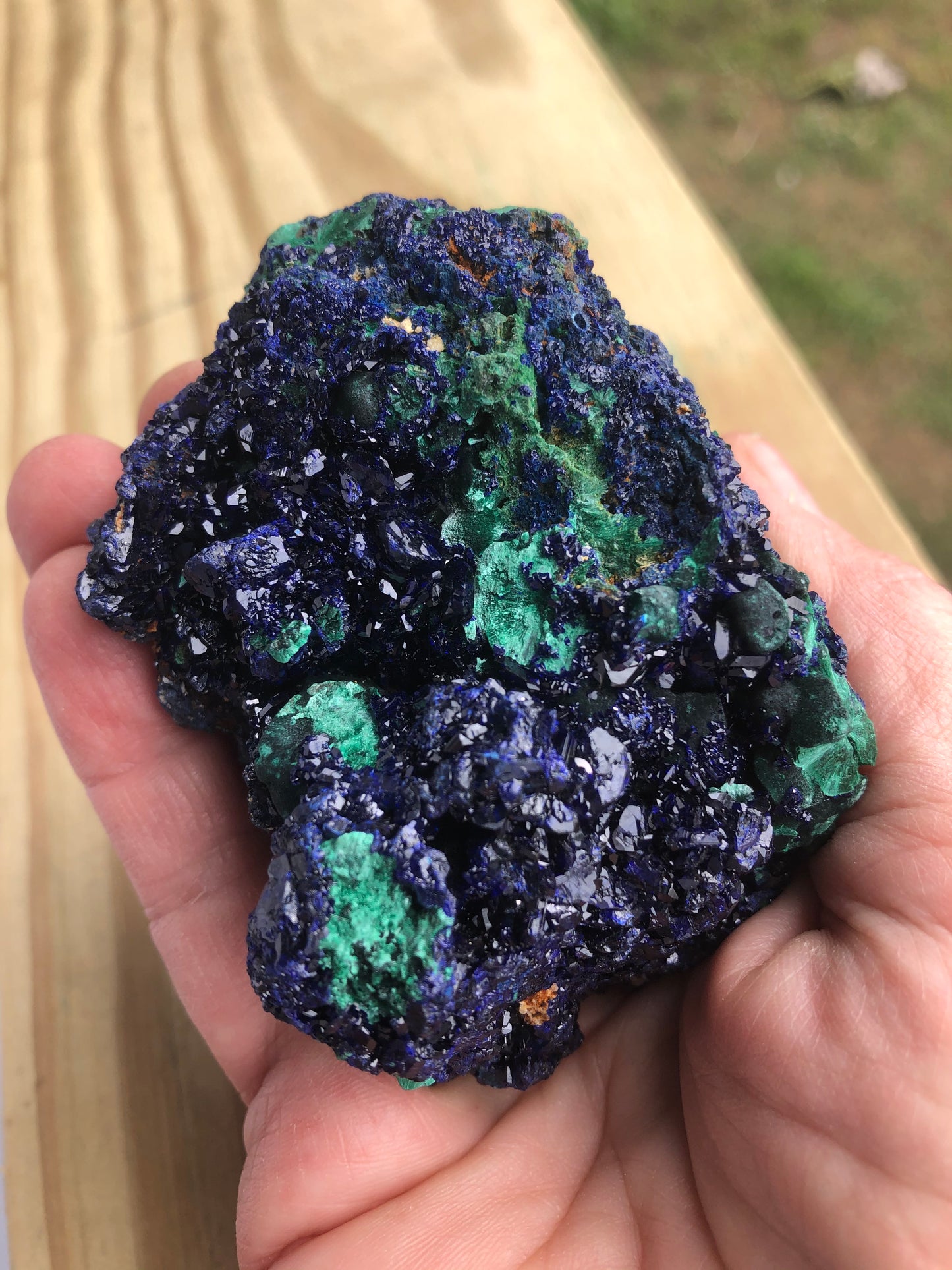 Azurite, Malachite 1 - Sepon Mine, Laos | Of Coins & Crystals
