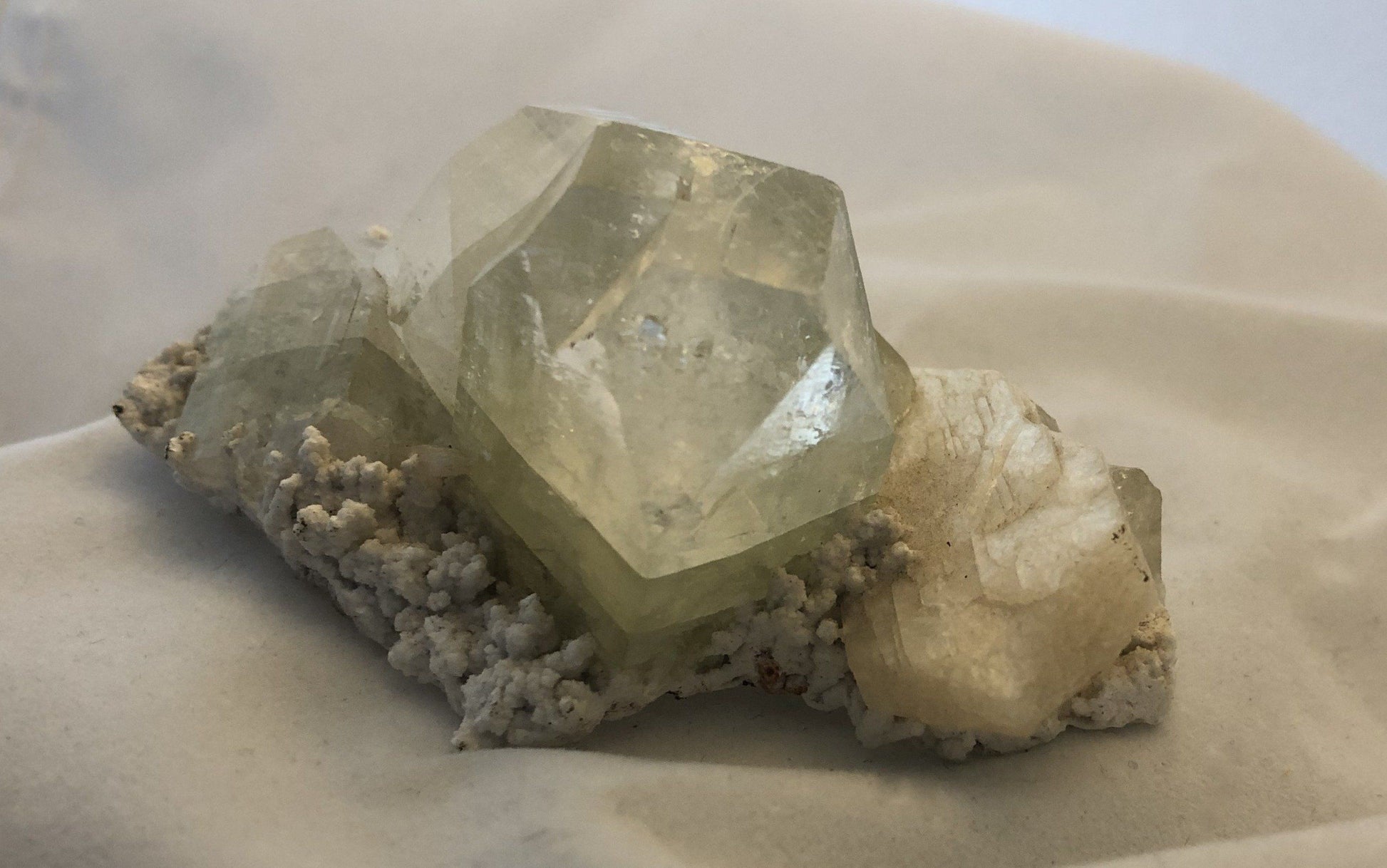 Apophyllite on Stilbite | Of Coins & Crystals