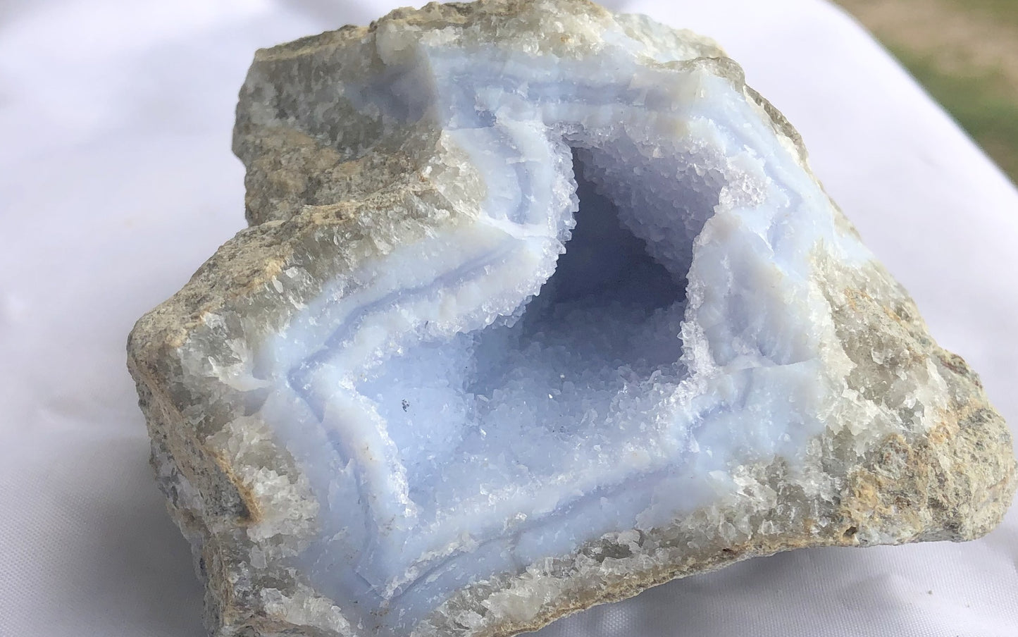 Blue Chalcedony Drusy 53 - Malawi | Of Coins & Crystals