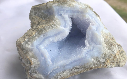 Blue Chalcedony Drusy 53  - Malawi | Of Coins & Crystals