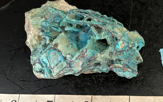 Chrysocolla on Copper  300 - Ternate, Indonesia