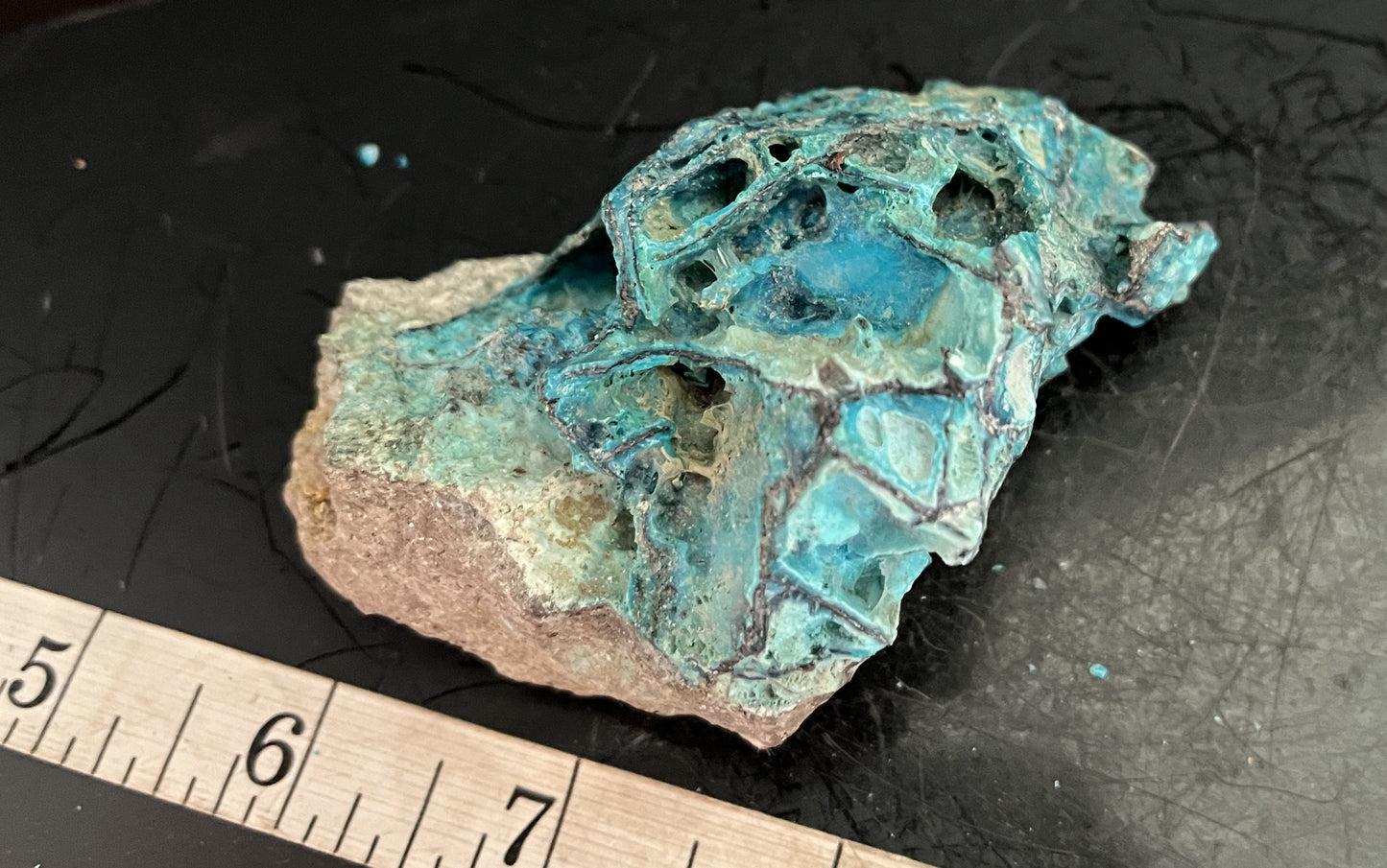 Chrysocolla on Copper 300 - Ternate, Indonesia